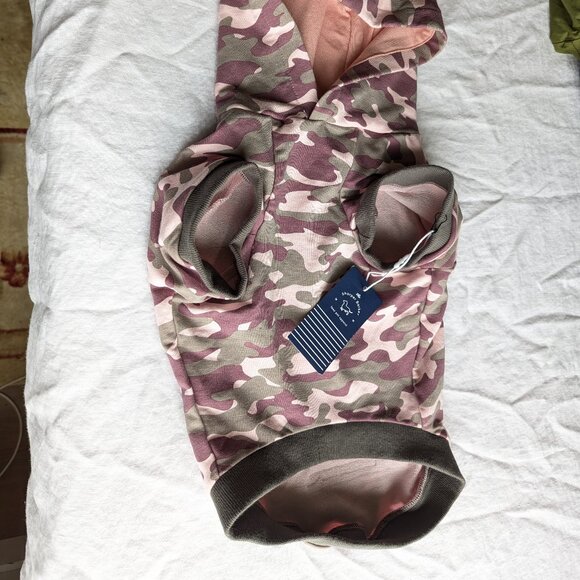 NWT The Sharper Barker Size 2 dog sweater Pink Leopard print hoodie soft bamboo - Picture 4 of 12